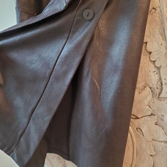 Women’s Ou Empereur Ou Rien Montreal Quebec Sz M Blazer Black Vest Duster Moto - Picture 4 of 8